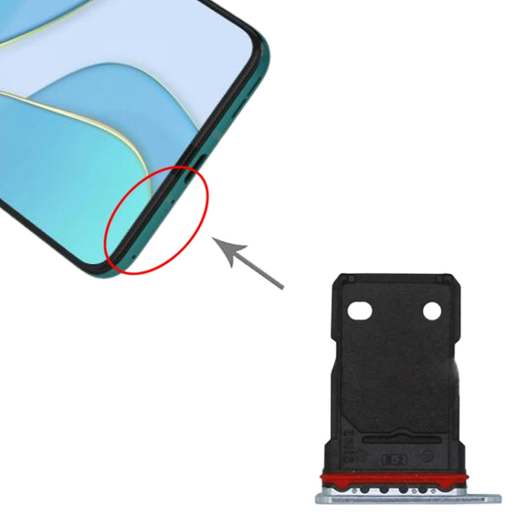 For OnePlus 8T KB2001 KB2000 KB2003 KB2005 KB2007 SIM Card Tray + SIM Card Tray (Silver) - Card Tray by PMc TechLife | Online Shopping South Africa | PMc TechLife | Buy Now Pay Later Mobicred