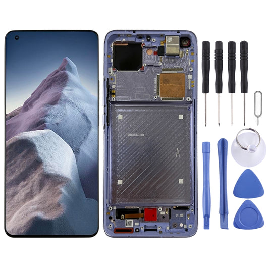 Original AMOLED Material LCD Screen and Digitizer Full Assembly With Frame for Xiaomi Mi 11 Ultra / Mi 11 Pro M2102K1G M2102K1C M2102K1AC (Purple) - LCD Screen by PMC Jewellery | Online Shopping South Africa | PMC Jewellery