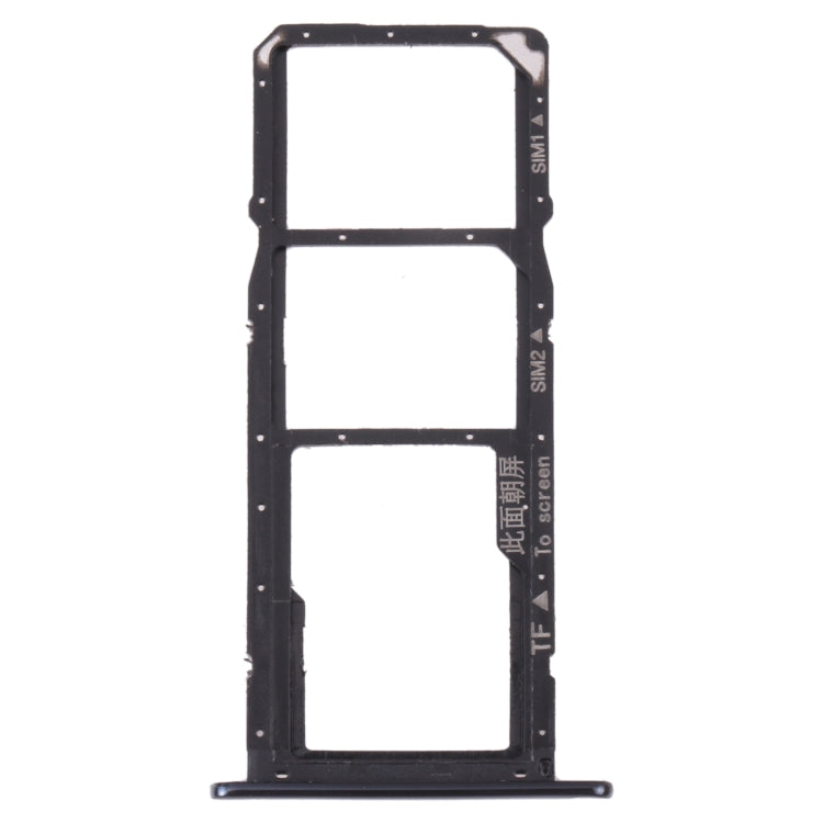 SIM Card Tray + SIM Card Tray + Micro SD Card Tray for Honor 7A Pro (Black) - Card Socket by PMc TechLife | Online Shopping South Africa | PMc TechLife | Buy Now Pay Later Mobicred