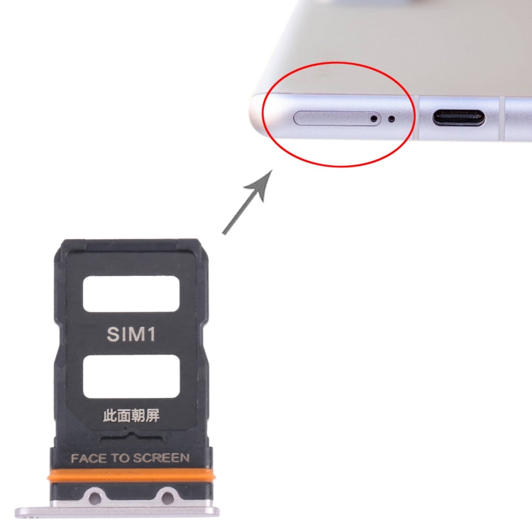 SIM Card Tray + SIM Card Tray for Xiaomi 12/12X(Silver) - Card Tray by PMc TechLife | Online Shopping South Africa | PMc TechLife | Buy Now Pay Later Mobicred