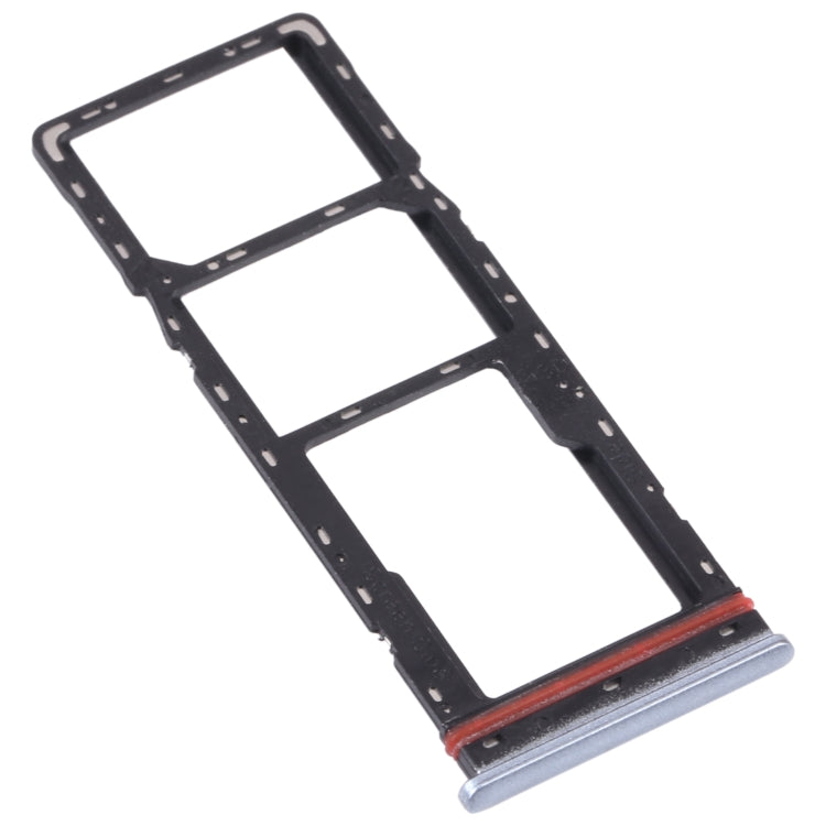 For Tecno Camon 17 CG6 CG6J SIM Card Tray + SIM Card Tray + Micro SD Card Tray (Silver) - Card Tray by PMc TechLife | Online Shopping South Africa | PMc TechLife | Buy Now Pay Later Mobicred