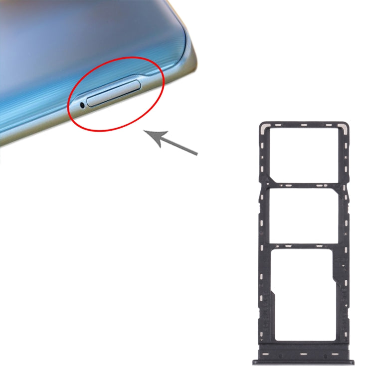 For Tecno Camon 17P CG7 SIM Card Tray + SIM Card Tray + Micro SD Card Tray (Black) - free shipping - PMc TechLife - Order now!