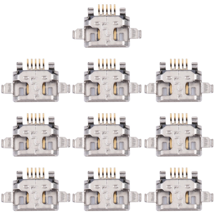 For Alcatel A3 Plus 5011A 10pcs Charging Port Connector - Single Tail Connector by PMC Jewellery | Online Shopping South Africa | PMC Jewellery | Buy Now Pay Later Mobicred