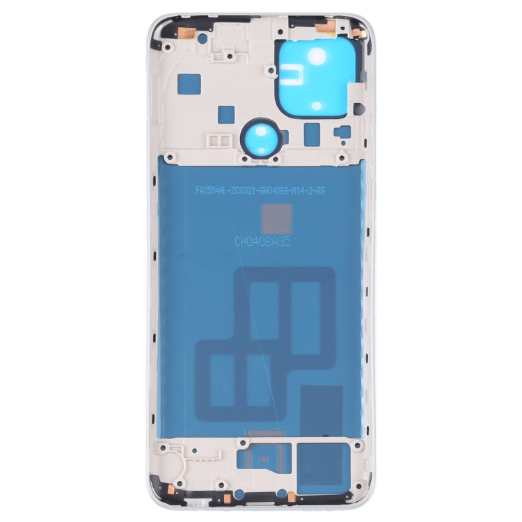 For OPPO A15/A15S/A35 Battery Back Cover with Middle Frame (White) - Back Cover by PMC Jewellery | Online Shopping South Africa | PMC Jewellery | Buy Now Pay Later Mobicred