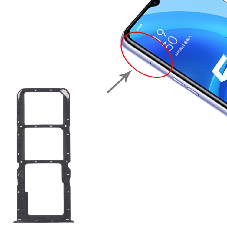 For OPPO A56 5G SIM Card Tray + SIM Card Tray + Micro SD Card Tray (Black) - Card Socket by PMc TechLife | Online Shopping South Africa | PMc TechLife | Buy Now Pay Later Mobicred