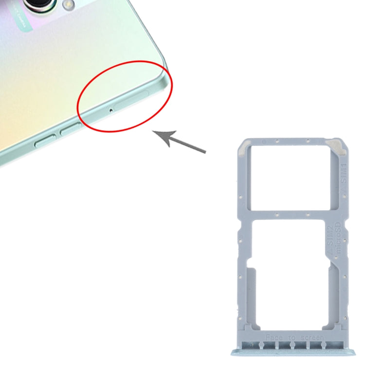 For OPPO A96 China SIM Card Tray + SIM / Micro SD Card Tray (Green) - Card Tray by PMc TechLife | Online Shopping South Africa | PMc TechLife | Buy Now Pay Later Mobicred