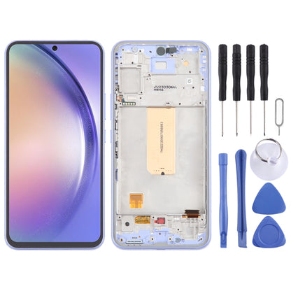 For Samsung Galaxy A54 5G SM-A546 6.43 inch OLED LCD Screen Digitizer Full Assembly with Frame (Purple) - LCD Screen by PMC Jewellery | Online Shopping South Africa | PMC Jewellery | Buy Now Pay Later Mobicred