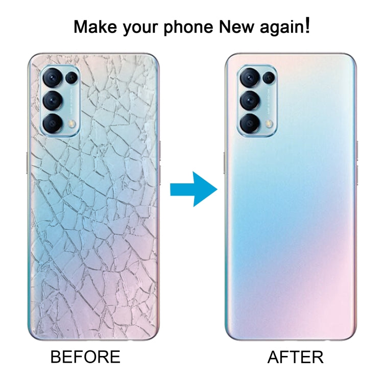 For OPPO Find X3 Lite Glass Material Battery Back Cover(Frosted Silver) - Back Cover by PMC TechLife | Online Shopping South Africa | PMC TechLife | Buy Now Pay Later Mobicred