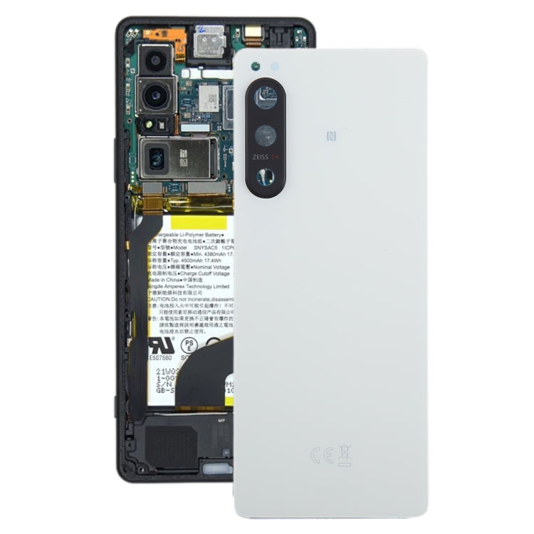 For Sony Xperia 5 IV Original Battery Back Cover with Camera Lens Cover(White) - Back Cover by PMC TechLife | Online Shopping South Africa | PMC TechLife