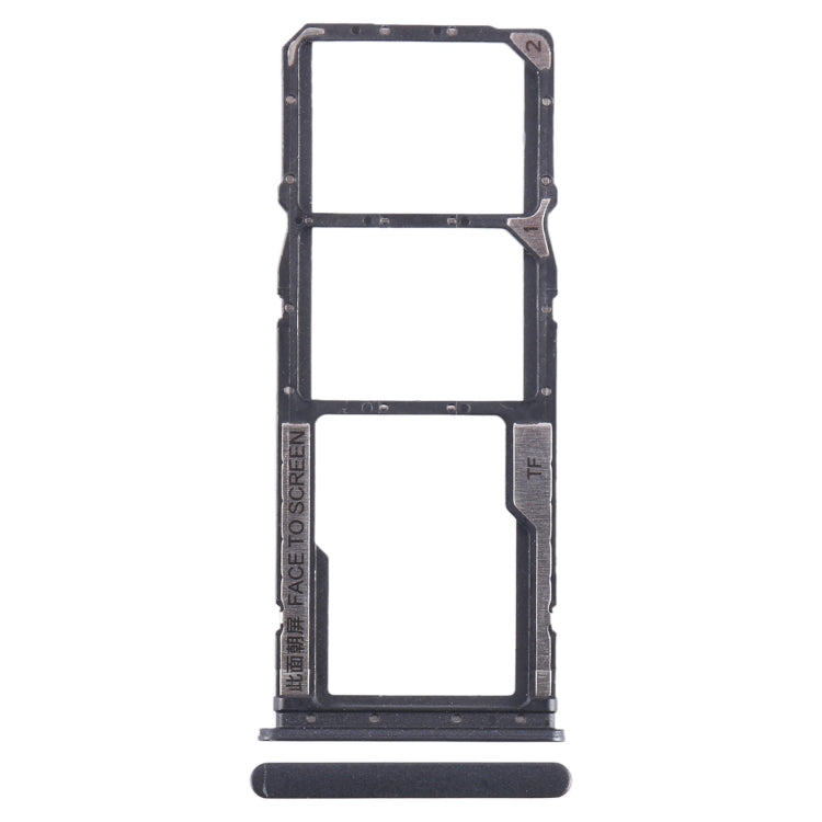 For Xiaomi Redmi 12C SIM Card Tray + SIM Card Tray + Micro SD Card Tray (Black) - Card Tray by PMC TechLife | Online Shopping South Africa | PMC TechLife