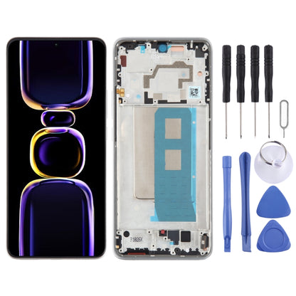 For Xiaomi Redmi K60 Pro Original OLED Material LCD Screen Digitizer Full Assembly with Frame (Silver) - LCD Screen by PMC Jewellery | Online Shopping South Africa | PMC Jewellery