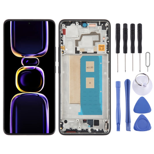 For Xiaomi Poco F5 Pro Original AMOLED Material LCD Screen Digitizer Full Assembly with Frame (Black) - LCD Screen by PMC Jewellery | Online Shopping South Africa | PMC Jewellery