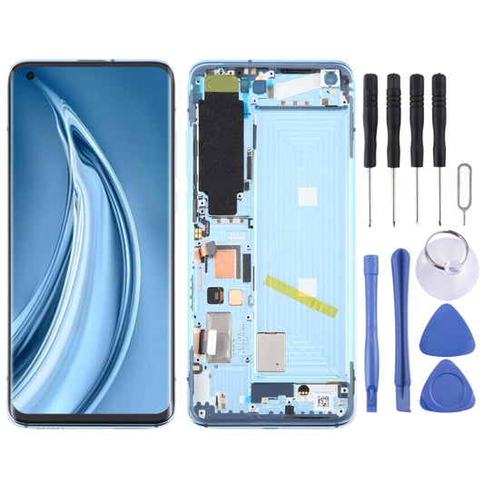 For Xiaomi Mi 10s Original AMOLED LCD Screen Digitizer Full Assembly with Frame (Blue) - LCD Screen by PMC Jewellery | Online Shopping South Africa | PMC Jewellery | Buy Now Pay Later Mobicred