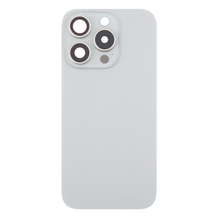 For iPhone 16 Pro Original Glass Battery Back Cover with Camera Lens Cover(Silver) - Back Cover by PMC Jewellery | Online Shopping South Africa | PMC Jewellery | Buy Now Pay Later Mobicred