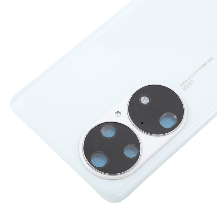 For Huawei P50 Pro Battery Back Cover with Camera Lens(White) - Back Cover by PMC Jewellery | Online Shopping South Africa | PMC Jewellery | Buy Now Pay Later Mobicred