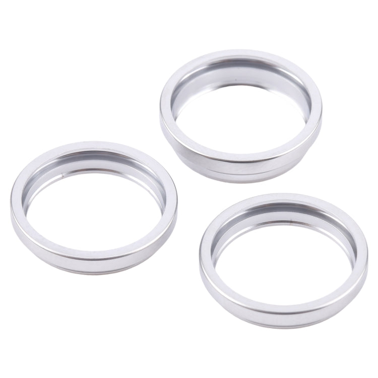 For iPhone 16 Pro 3pcs/set Rear Camera Glass Lens Metal Outside Protector Hoop Ring (Silver) -  by PMC Jewellery | Online Shopping South Africa | PMC Jewellery | Buy Now Pay Later Mobicred