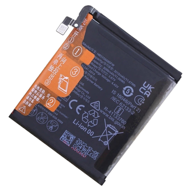 Battery Replacement For Huawei P50 Pocket BAL-AL00 / Pocket S BAL-AL60 HB515668EFW HB513341EFW - For Huawei by PMC Jewellery | Online Shopping South Africa | PMC Jewellery | Buy Now Pay Later Mobicred