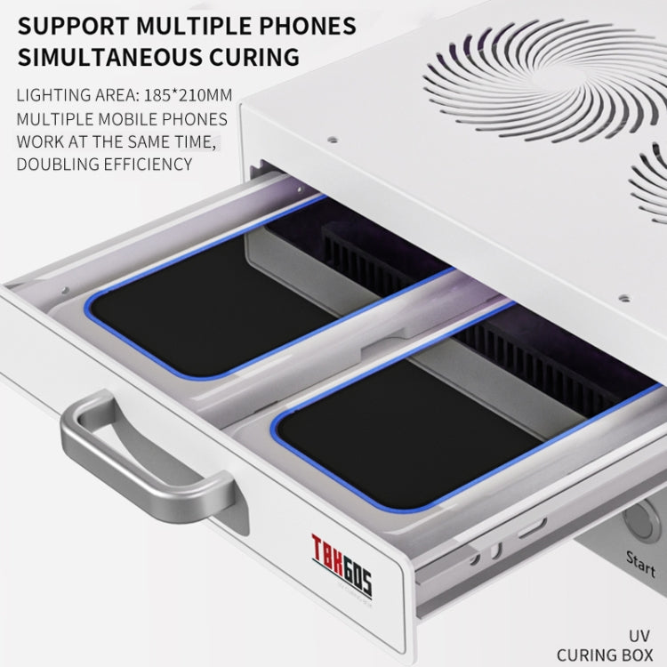 TBK 605 100W Mini UV Curing Lamp Box 48 LEDs Curved Surface Screen UV Curing Box, US Plug - Others by TBK | Online Shopping South Africa | PMC Jewellery