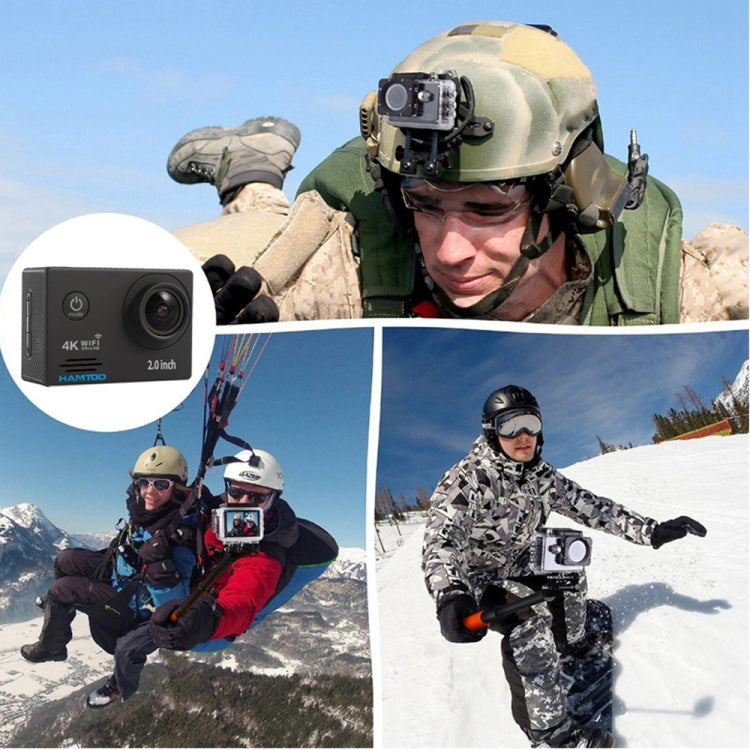 HAMTOD HF60 UHD 4K WiFi 16.0MP Sport Camera with Waterproof Case, Generalplus 4247, 2.0 inch LCD Screen, 120 Degree Wide Angle Lens, with Simple Accessories(White) - HAMTOD by HAMTOD | Online Shopping South Africa | PMC Jewellery | Buy Now Pay Later Mobicred