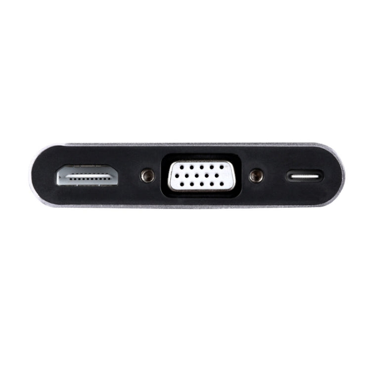 5 in 1 Type-C To HDMI + VGA + USB 3.0 + Audio Port + PD Port HUB Adapter(Grey) - USB HUB by PMC Jewellery | Online Shopping South Africa | PMC Jewellery | Buy Now Pay Later Mobicred