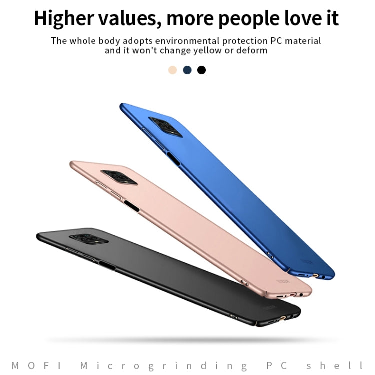 For Xiaomi RedMi Note9S/Note9Pro  MOFI Frosted PC Ultra-thin Hard C(Black) - Xiaomi Cases by MOFI | Online Shopping South Africa | PMC TechLife | Buy Now Pay Later Mobicred