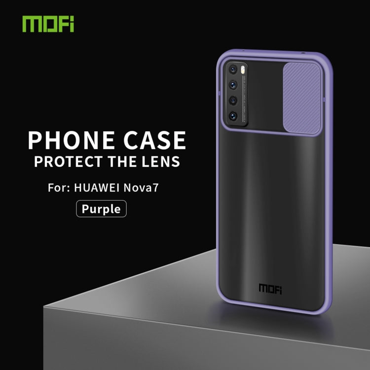 For Huawei nova 7 MOFI Xing Dun Series PC + TPU Anti-peep Waterproof And Anti-drop All-inclusive Protective Shell, Translucent Frosted(Purple) - Huawei Cases by MOFI | Online Shopping South Africa | PMC Jewellery