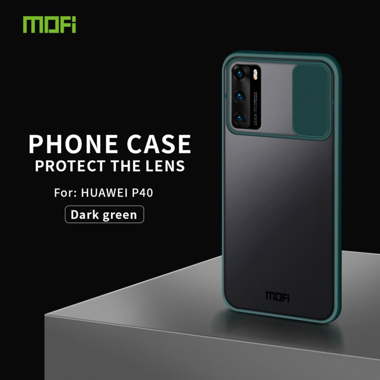 For Huawei P40 MOFI Xing Dun Series PC + TPU Anti-peep Waterproof And Anti-drop All-inclusive Protective Shell, Translucent Frosted(Green) - Huawei Cases by MOFI | Online Shopping South Africa | PMC Jewellery