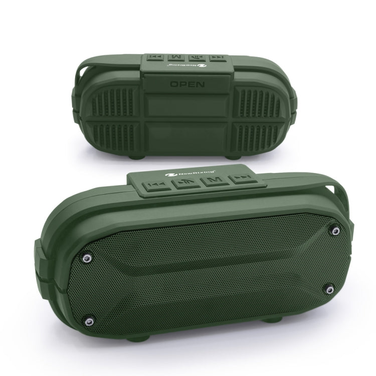 NewRixing NR-3023 Portable Stereo Wireless Bluetooth Speaker, Built-in Microphone, Support TF Card / FM(Green) - Desktop Speaker by NewRixing | Online Shopping South Africa | PMC Jewellery | Buy Now Pay Later Mobicred