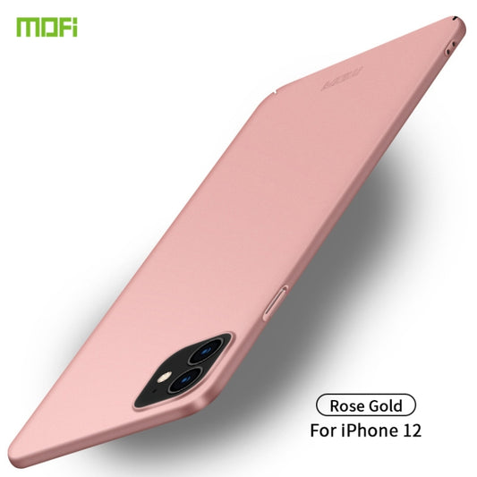 For iPhone 12 mini MOFI Frosted PC Ultra-thin Hard Case(Rose gold) - iPhone 12 mini Cases by MOFI | Online Shopping South Africa | PMC Jewellery