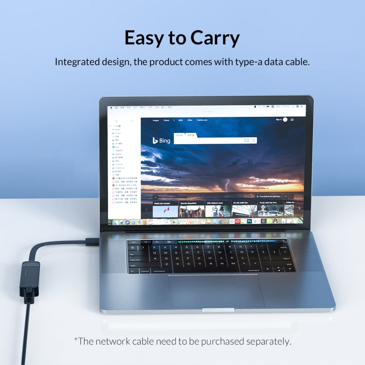 ORICO UTK-U3-BK USB to Ethernet Adapter （1000 mbit） - USB 3.0 HUB by ORICO | Online Shopping South Africa | PMC Jewellery | Buy Now Pay Later Mobicred