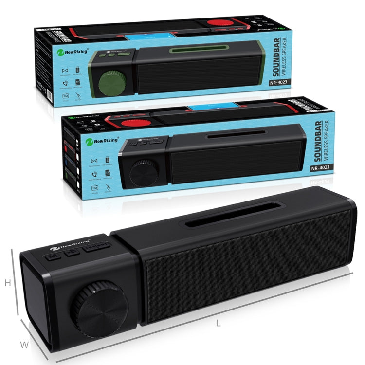 New Rixing NR4023 TWS Wireless Stereo Bluetooth Speaker, Support TF Card & MP3 & FM & Hands-free Call & 3.5mm AUX(Green) - Desktop Speaker by NewRixing | Online Shopping South Africa | PMC Jewellery | Buy Now Pay Later Mobicred