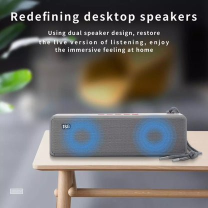 T&G TG271 TWS Subwoofer Bluetooth Speaker With Braided Rope, Support USB/AUX/TF Card/FM(Blue) - Desktop Speaker by T&G | Online Shopping South Africa | PMC Jewellery | Buy Now Pay Later Mobicred