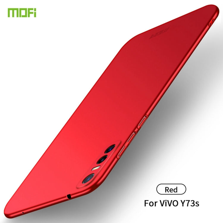 For vivo Y73s MOFI Frosted PC Ultra-thin Hard Case (Red) - vivo Cases by MOFI | Online Shopping South Africa | PMC Jewellery