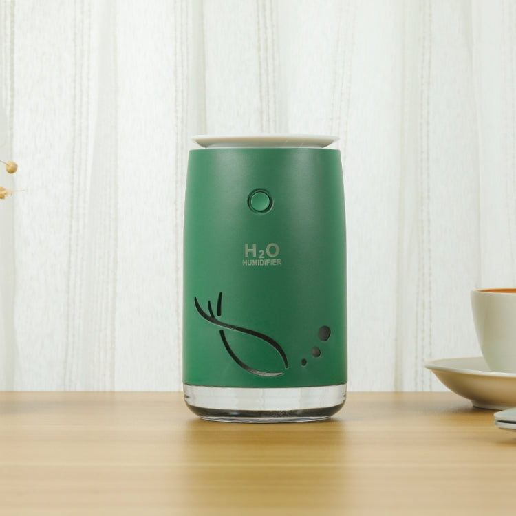 Concise Fish Pattern Mini Home Mute Bedroom Student Dormitory Office Portable USB Wireless Durable Humidifier(Green) - free shipping - PMC TechLife - Order now!