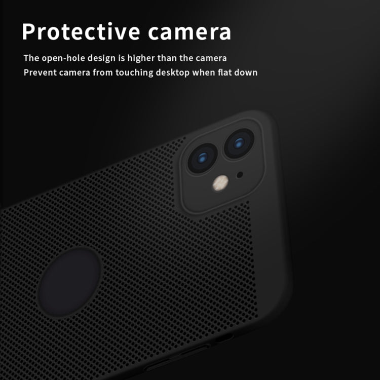 For iPhone 12 MOFi Honeycomb Texture Breathable PC Shockproof Protective Back Cover Case(Gold) - iPhone 12 / 12 Pro Cases by MOFI | Online Shopping South Africa | PMC TechLife