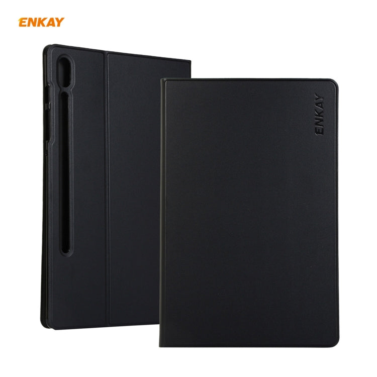 For Samsung Galaxy Tab S8 / Galaxy Tab S7 11.0 T870 / T875 ENKAY Horizontal Flip PU Leather + TPU Smart Case with Holder & Sleep / Wake-up Function(Black) - free shipping - PMc TechLife - Order now!