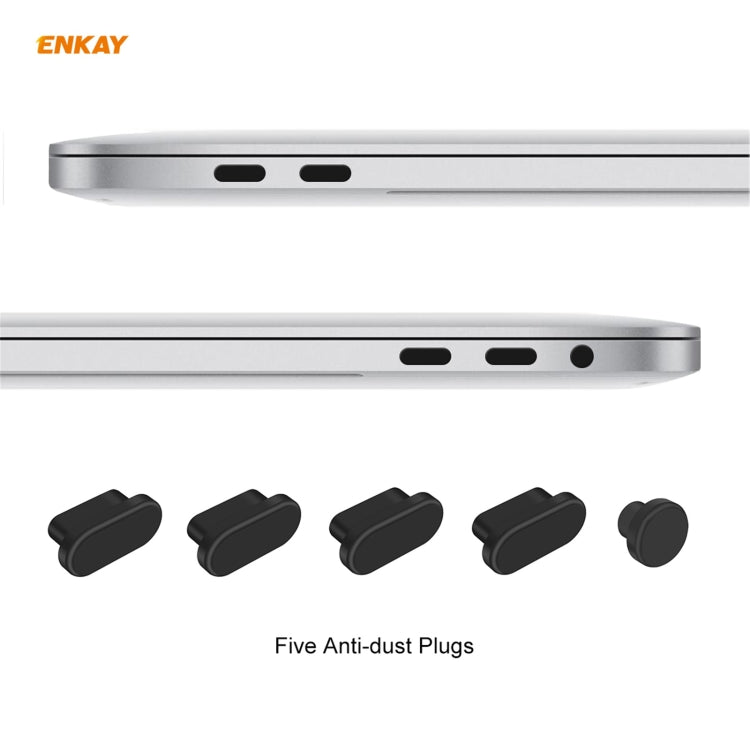 ENKAY 3 in 1 Crystal Laptop Protective Case + EU Version TPU Keyboard Film + Anti-dust Plugs Set for MacBook Pro 13.3 inch A1706 / A1989 / A2159 (with Touch Bar)(Dark Blue) - MacBook Pro Cases by ENKAY | Online Shopping South Africa | PMC Jewellery | Buy Now Pay Later Mobicred