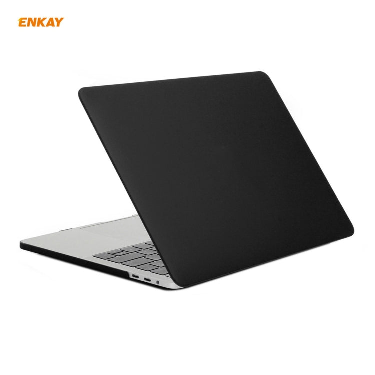 ENKAY 3 in 1 Matte Laptop Protective Case + US Version TPU Keyboard Film + Anti-dust Plugs Set for MacBook Pro 13.3 inch A1706 / A1989 / A2159 (with Touch Bar)(Black) - MacBook Pro Cases by ENKAY | Online Shopping South Africa | PMC Jewellery | Buy Now Pay Later Mobicred