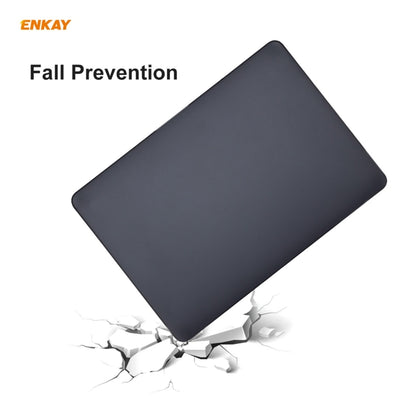 ENKAY 3 in 1 Matte Laptop Protective Case + EU Version TPU Keyboard Film + Anti-dust Plugs Set for MacBook Pro 13.3 inch A1706 / A1989 / A2159 (with Touch Bar)(Black) - MacBook Pro Cases by ENKAY | Online Shopping South Africa | PMC Jewellery | Buy Now Pay Later Mobicred