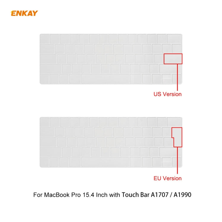 ENKAY 3 in 1 Matte Laptop Protective Case + US Version TPU Keyboard Film + Anti-dust Plugs Set for MacBook Pro 15.4 inch A1707 & A1990 (with Touch Bar)(Cyan) - MacBook Pro Cases by ENKAY | Online Shopping South Africa | PMC Jewellery | Buy Now Pay Later Mobicred