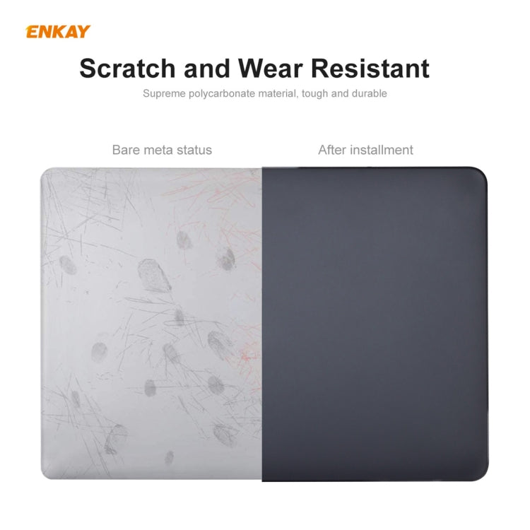 ENKAY 3 in 1 Matte Laptop Protective Case + US Version TPU Keyboard Film + Anti-dust Plugs Set for MacBook Pro 15.4 inch A1707 & A1990 (with Touch Bar)(Black) - MacBook Pro Cases by ENKAY | Online Shopping South Africa | PMC Jewellery | Buy Now Pay Later Mobicred