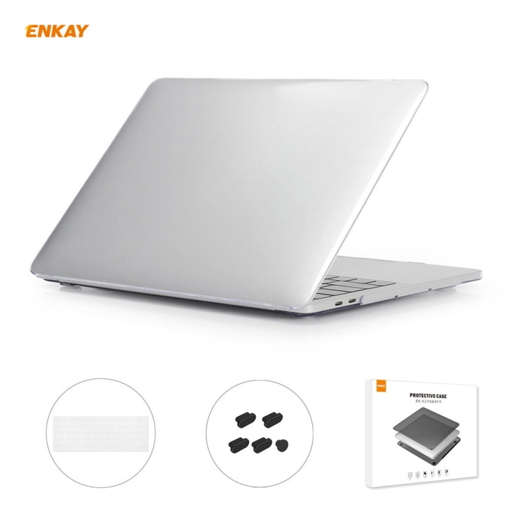 ENKAY 3 in 1  Crystal Laptop Protective Case + EU Version TPU Keyboard Film + Anti-dust Plugs Set for MacBook Pro 15.4 inch A1707 & A1990 (with Touch Bar)(Transparent) - MacBook Pro Cases by ENKAY | Online Shopping South Africa | PMC Jewellery | Buy Now Pay Later Mobicred