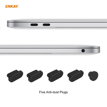 For MacBook Air 13.3 inch A1932 2018 ENKAY 3 in 1 Crystal Laptop Protective Case and EU Version TPU Keyboard Film and Anti-dust Plugs Set(Light Blue) - MacBook Air Cases by ENKAY | Online Shopping South Africa | PMC Jewellery | Buy Now Pay Later Mobicred