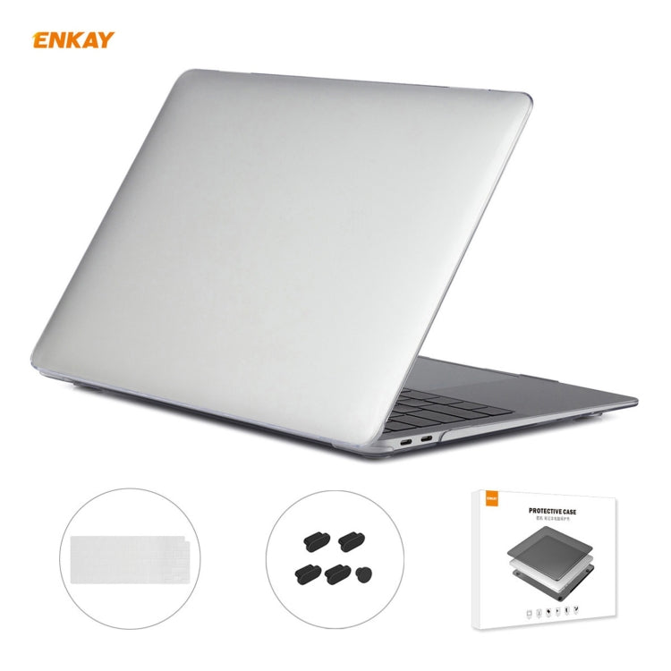 For MacBook Air 13.3 inch A2179 & A2337 2020 ENKAY 3 in 1 Crystal Laptop Protective Case + EU Version TPU Keyboard Film + Anti-dust Plugs Set(Transparent) - MacBook Air Cases by ENKAY | Online Shopping South Africa | PMC Jewellery | Buy Now Pay Later Mobicred