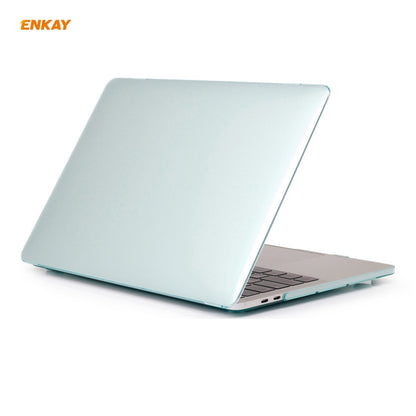 ENKAY 3 in 1 Crystal Laptop Protective Case + US Version TPU Keyboard Film + Anti-dust Plugs Set for MacBook Pro 13.3 inch A2251 & A2289 & A2338 (with Touch Bar)(Green) - MacBook Pro Cases by ENKAY | Online Shopping South Africa | PMC Jewellery | Buy Now Pay Later Mobicred