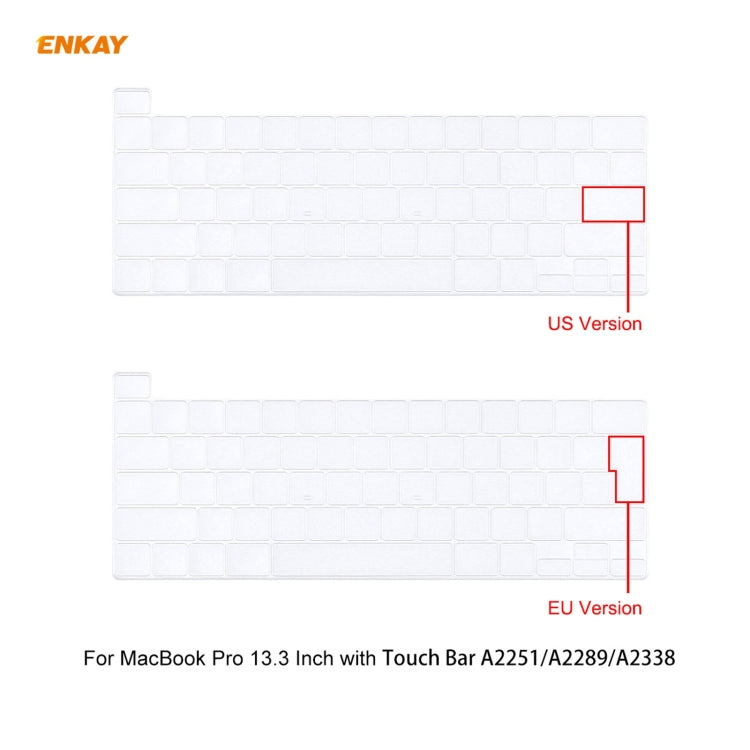 ENKAY 3 in 1 Crystal Laptop Protective Case + US Version TPU Keyboard Film + Anti-dust Plugs Set for MacBook Pro 13.3 inch A2251 & A2289 & A2338 (with Touch Bar)(Green) - MacBook Pro Cases by ENKAY | Online Shopping South Africa | PMC Jewellery | Buy Now Pay Later Mobicred