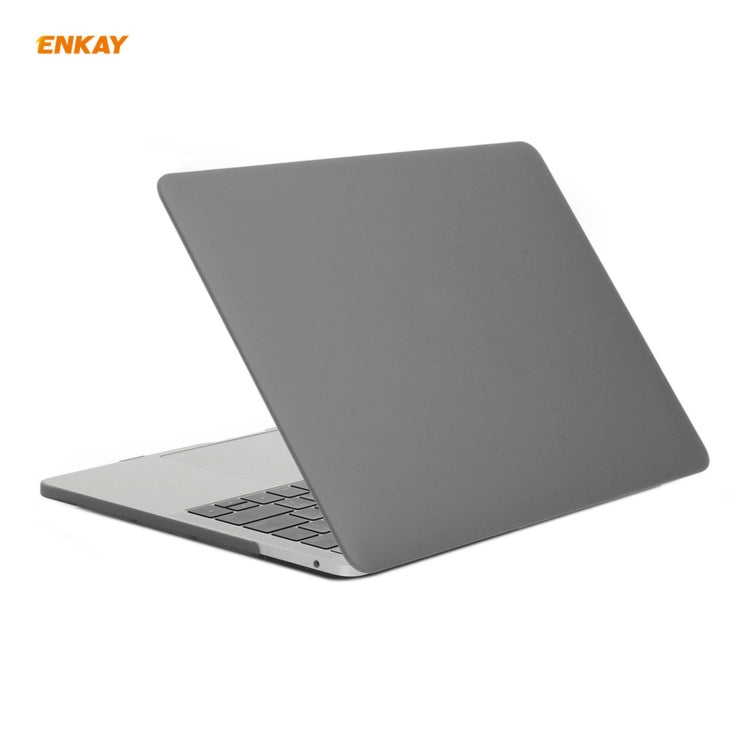 ENKAY 3 in 1 Matte Laptop Protective Case + EU Version TPU Keyboard Film + Anti-dust Plugs Set for MacBook Pro 13.3 inch A2251 & A2289 & A2338 (with Touch Bar)(Grey) - MacBook Pro Cases by ENKAY | Online Shopping South Africa | PMC Jewellery | Buy Now Pay Later Mobicred