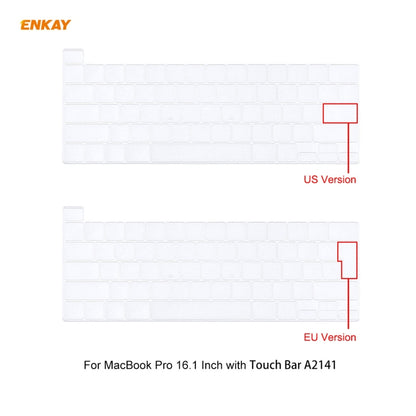 ENKAY 3 in 1 Crystal Laptop Protective Case + EU Version TPU Keyboard Film + Anti-dust Plugs Set for MacBook Pro 16 inch A2141 (with Touch Bar)(Purple) - MacBook Pro Cases by ENKAY | Online Shopping South Africa | PMC Jewellery | Buy Now Pay Later Mobicred