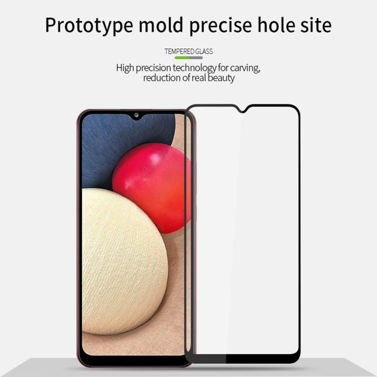 For Samsung Galaxy A02s MOFI 9H 2.5D Full Screen Tempered Glass Film(Black) - Galaxy Tempered Glass by MOFI | Online Shopping South Africa | PMC TechLife