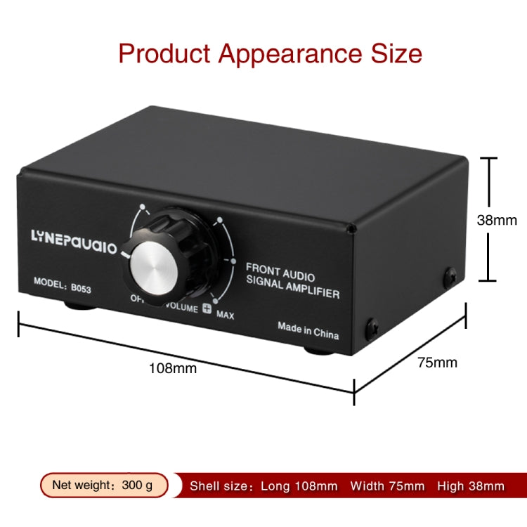 B053 Front Stereo Sound Amplifier Headphone Speaker Amplifier Booster with Volume Adjustment, 2-Way Mixer, USB 5V Power Supply, US Plug -  by PMC Jewellery | Online Shopping South Africa | PMC Jewellery | Buy Now Pay Later Mobicred